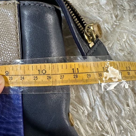 Marc Jacobs Shelter Island Colorblock Royal Blue Tan Navy Blue Shoulder Bag - Picture 9 of 11